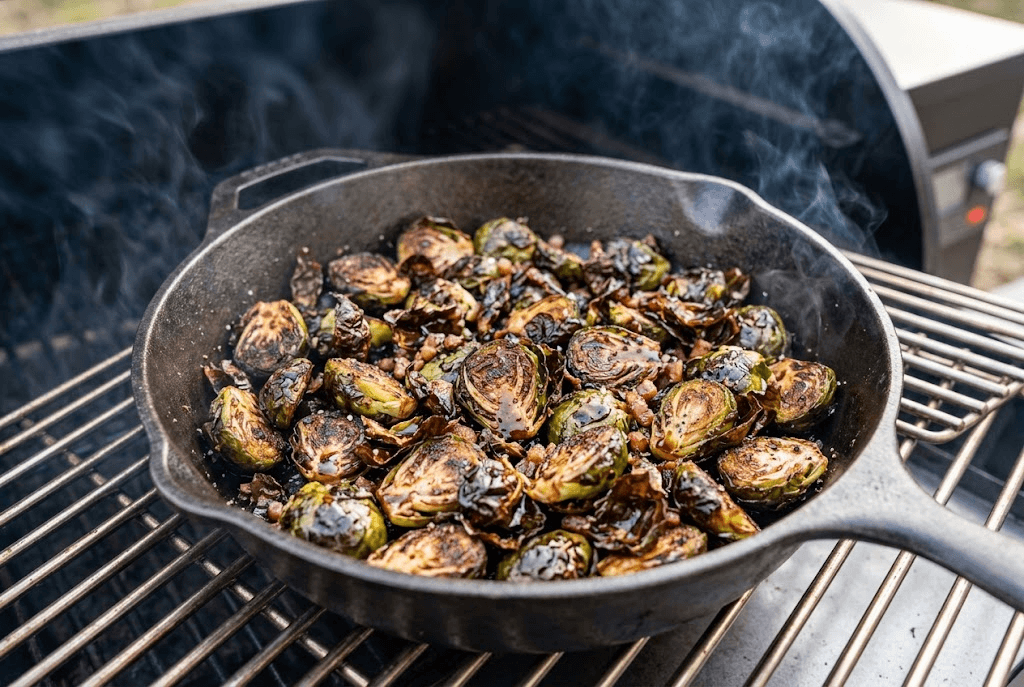 Brussels Sprouts on a Pellet Grill