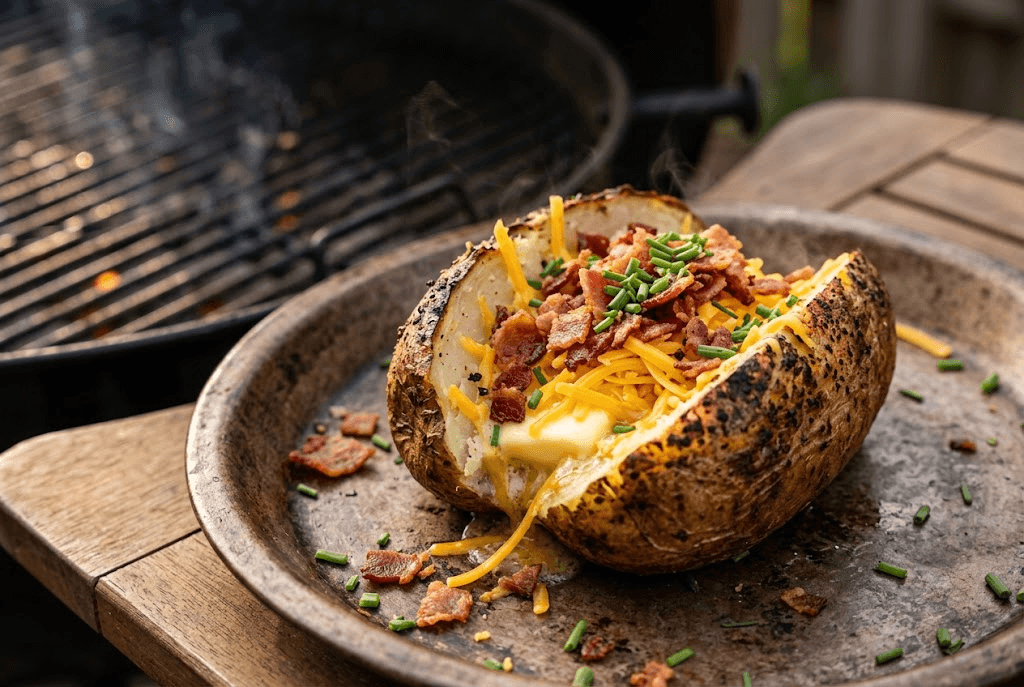 Grilled Baked Potatoes